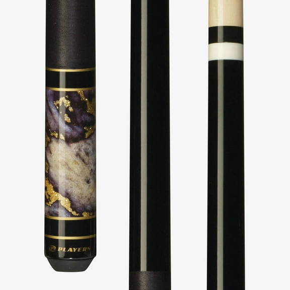 Players C-948 Pool Cue Stick Black - Quartz and Gold Dust - Le Pro Tip 5/16 x 19