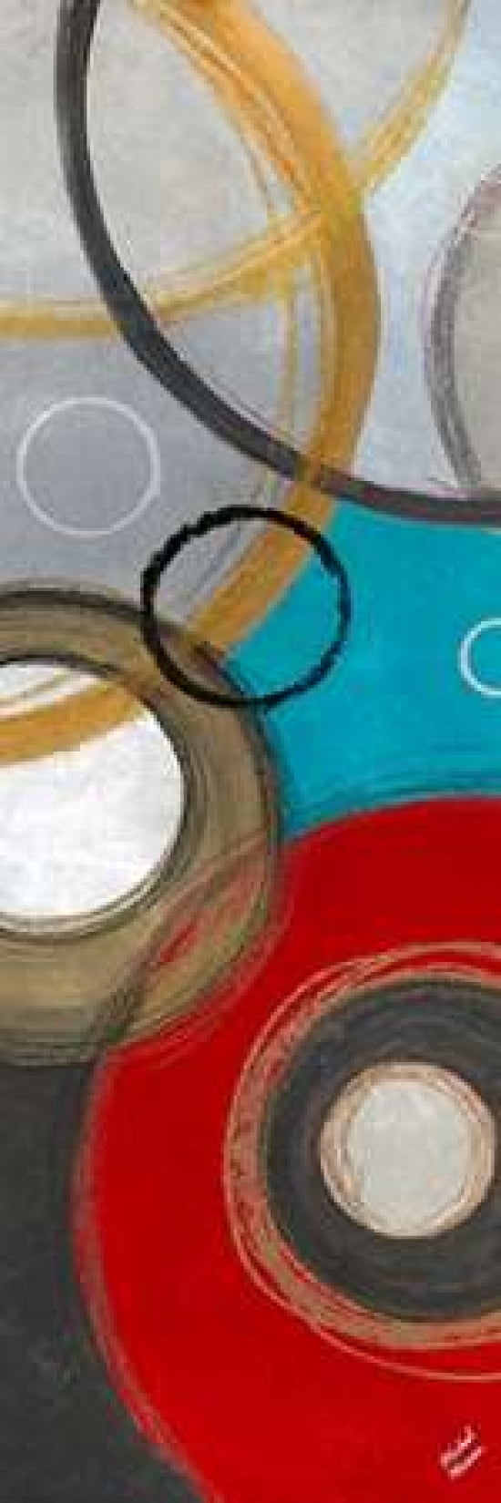 Playful Abstract I Canvas Art - Michael Marcon (8 x 24)