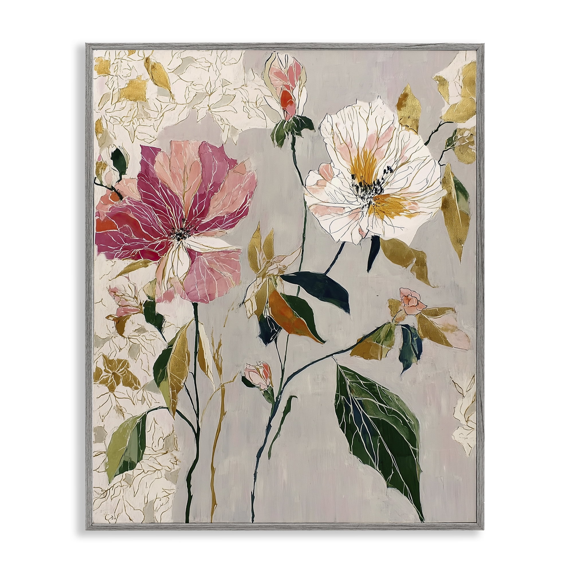 Playful Assumption Abstraction Gray Framed Giclee Art, design by Annabelle Hall