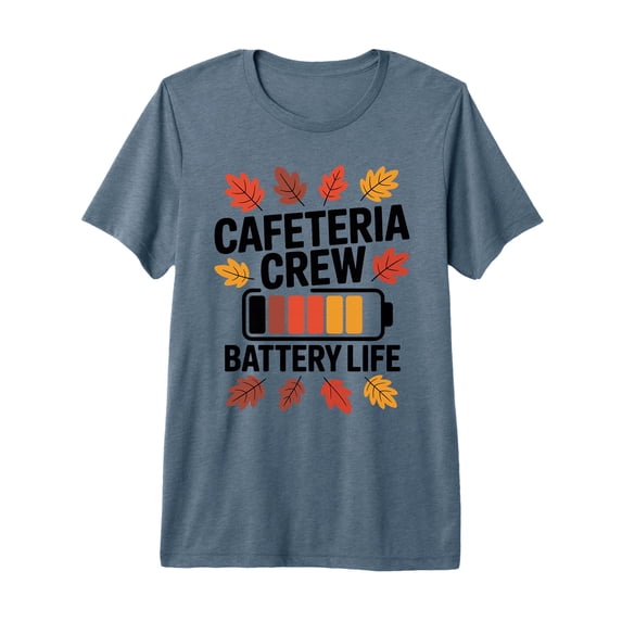 Playful Autumn Leaves Design Premium Tri-Blend T-Shirt for Cafeteria Crew