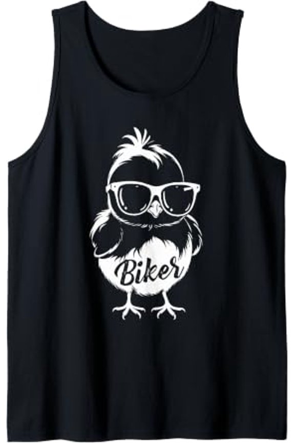 Playful Biker Motorcycle Chick Rider Motorbike Tank Top Size S-3XL