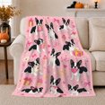 thumbnail image 1 of Playful Boston Terrier Pattern Hearts Boxes Cheerful Dog, Playful Food Art Scene, Warm Flannel Blanket for Living Room and Reading Nook, Dog Lovers Friendship Gift, Pet Lover Home Decor, 1 of 9