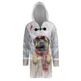 thumbnail image 1 of Playful Bullmastiff Welcomes Winter Snowy Day with Cardinal Bird All Over Print 3D Hooded Duffle Toggle Coat Dog Lover - 2017, 1 of 6