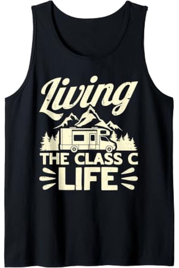 Playful Camping Rv Camper Living The Class C Life Campside Tank Top Size S-3XL