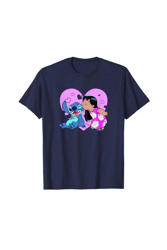 Playful Cartoon Alien and Heart Design T-Shirt for Valentine's Day Fun
