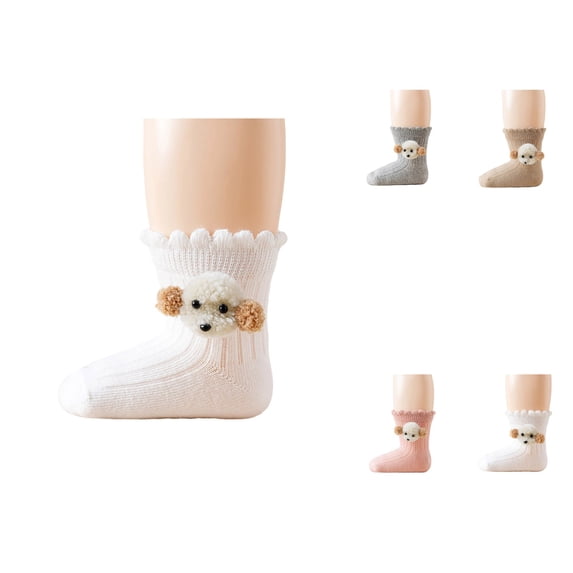 Playful Cartoon Baby Socks for Toddlers, Soft Cozy Anti- Ankle Crew Socks with Grips, Warm Thermal Winter Thick Socks for Early Steps & Everyday Wear, 9 Pairs for Baby Boys Girls