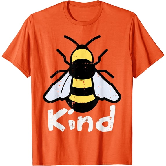 Playful Cartoon Bee Orange T-Shirt for Unity Day and Anti-Bullying Awareness