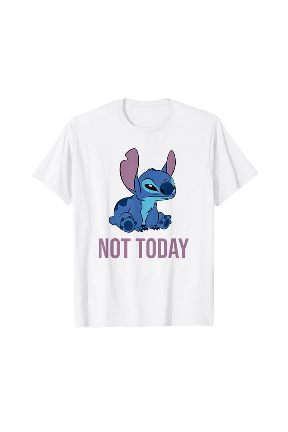 Playful Cartoon Character Grumpy Not Today Quote T-Shirt for Casual Wear