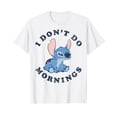 thumbnail image 1 of Playful Cartoon Character I Don't Do Mornings Distressed T-Shirt for Casual Comfort, 1 of 5