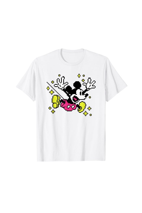 Playful Cartoon Character Retro Pixel Logo T-Shirt for Fun and Style