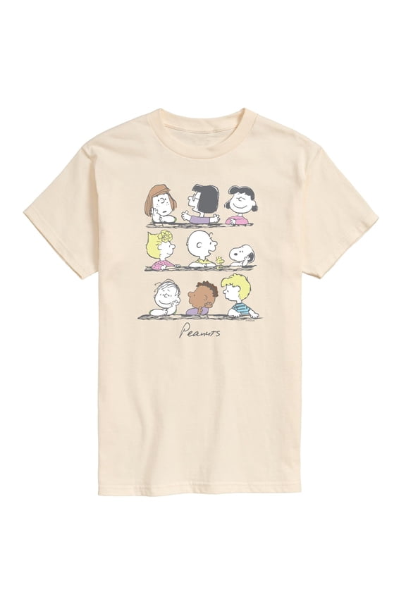 Playful Cartoon Characters Men's Short Sleeve T-Shirt for Fun and Comfort