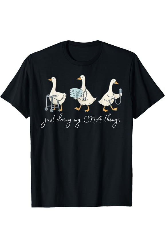 Playful Cartoon Ducks CNA Appreciation T-Shirt for Certified Nursing Assistants