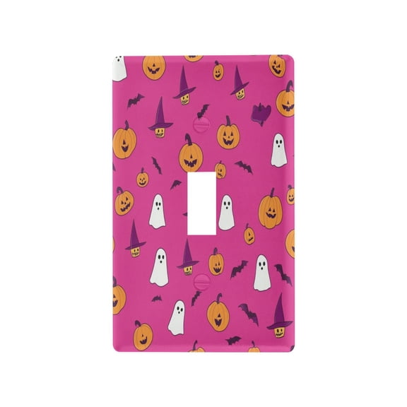 Playful Cartoon Halloween Icons Light Switch Cover Switch Plate Outlet Cover Plug Cover for Electrical Outlet