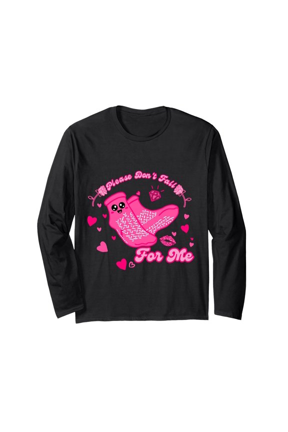 Playful Cartoon Heart Mitt Long Sleeve T-Shirt for Nurses - Fun and Comfortable Design