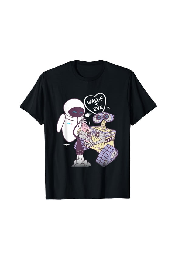 Playful Cartoon Robot Love Heart T-Shirt for Valentine's Day Celebration