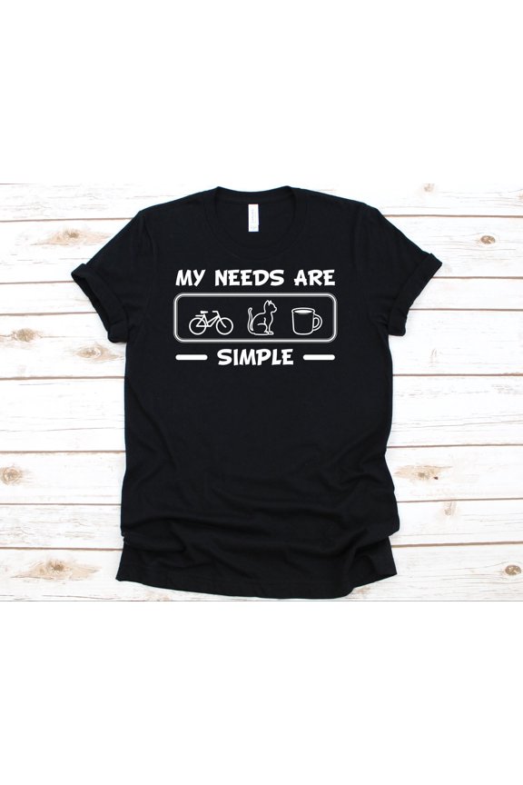 Playful Cat and Coffee Graphic T-Shirt for Cat Owners and Bikers