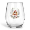 thumbnail image 1 of Playful Cavalier King Charles Spaniel Welcomes Winter Snowy Day with Cardinal Bird 15oz Stemless Wine Glass Mug Dog Lover Gifts Wine Glasses Cup - 2017, 1 of 5