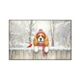 thumbnail image 1 of Playful Cavalier King Charles Spaniel Welcomes Winter Snowy Day with Cardinal Bird Indoor Rug Dog Lover Gifts Carpet Living Bed Room Sofa Home Decor - 2017, 1 of 5