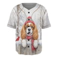 thumbnail image 1 of Playful Cavalier King Charles Spaniel Welcomes Winter Snowy Day with Cardinal Bird All Over Print 3D Baseball Shirt Dog Lover Gifts Softball Sport - 2017, 1 of 6