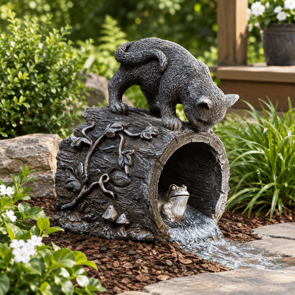Playful Chasing and Frog Poly- Gutter Downspout Extension Splash Block