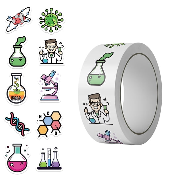 Playful Chemicals Reaction Stickers For Scrapbook Journaling PVC Materials Decorative Art With Strong Adhesive Backing