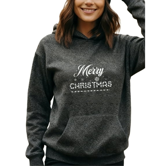 Playful Christmas Christmas Hoodie for Men Women, Holiday Pullover Hooded Sweatshirt, Cozy Cotton Poly Blend, Funny Winter Xmas Gift Outfit