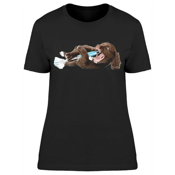 Playful Cocker Spaniel Puppy T-Shirt Women -Image by Shutterstock, Female 3X-Large