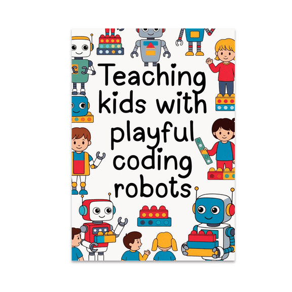 Playful Coding Robots Education Wall Art - Kids Room Decor - 13x19 Poster Print