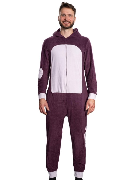 Playful Colorful Dog Adult Halloween Costume Cosplay Zip Up Pajama Jumpsuit for Mens and Womens