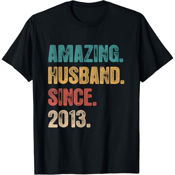Playful Comfort Tee - 12th Wedding Anniversary For Him Amazing Husband Since 2013 T-Shirt