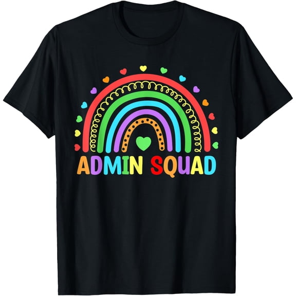 Playful Comfort Tee - Admin Squad School Rainbow Assistant Principal Administrator T-Shirt