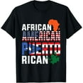 thumbnail image 1 of Playful Comfort Tee - African American and Puerto Rican flag American Puerto Rican T-Shirt, 1 of 4