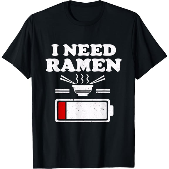 Playful Comfort Tee - Anime Cat Ramen T-Shirt - Unisex-Adults & Kids - Black - Small - Short Sleeve - T-Shirt