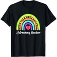 thumbnail image 1 of Playful Comfort Tee - Astronomy Teacher Hearts & Rainbows T-Shirt, 1 of 4