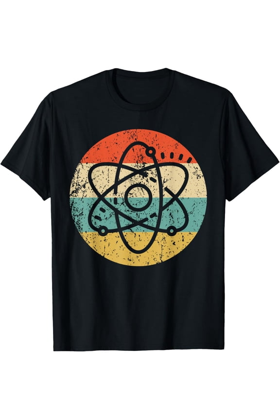 Playful Comfort Tee - Atom Retro Style Science T-Shirt
