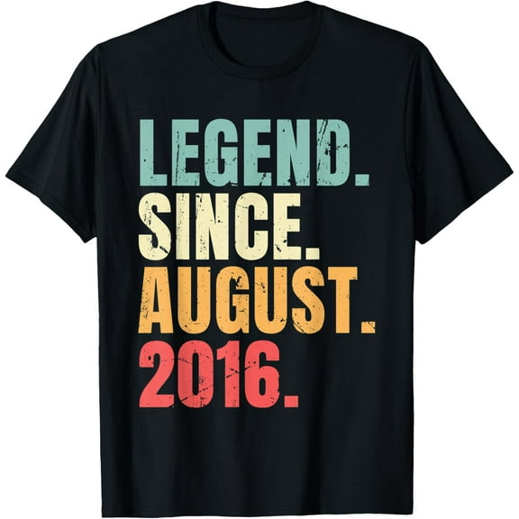 Playful Comfort Tee - August Birthday 2016 Legend Since August 2016 Retro T-Shirt
