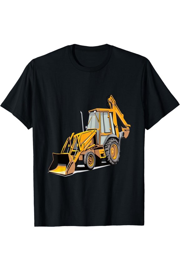 Playful Comfort Tee - Backhoe Excavator Construction Vehicle Heavy Equipment T-Shirt