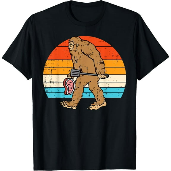 Playful Comfort Tee - Bigfoot Sasquatch Bbq Retro Barbecue Grilling Men Women Kids T-Shirt