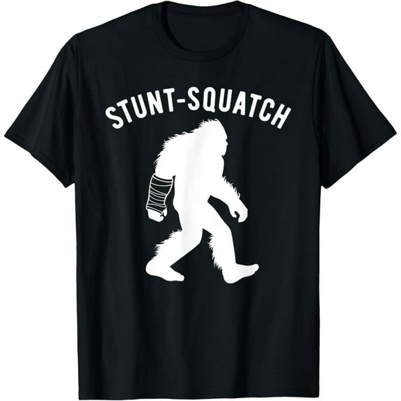 Playful Comfort Tee - Bigfoot Stuntman Limb In Cast Cryptid Stunt Sasquatch T-Shirt