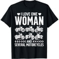 thumbnail image 1 of Playful Comfort Tee - Bike Riding I Love One Woman And Several Motorcycles Rider T-Shirt, 1 of 4