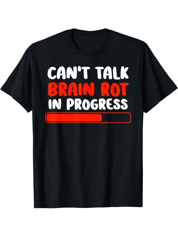 Playful Comfort Tee - Brain Rot Shirt For Kids Brainrot Meme Funny Gamers Boys T-Shirt