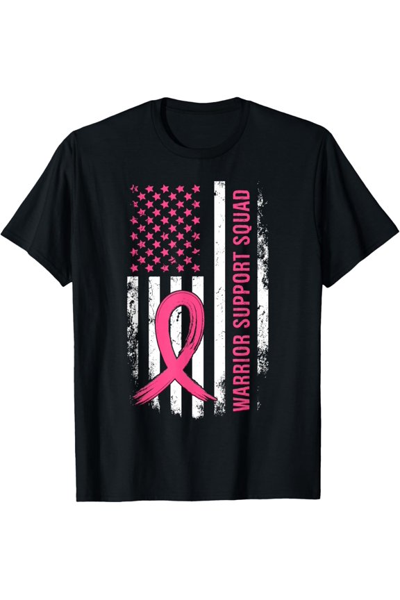 Playful Comfort Tee - Breast Cancer Support Squad Pink Ribbon T-Shirt