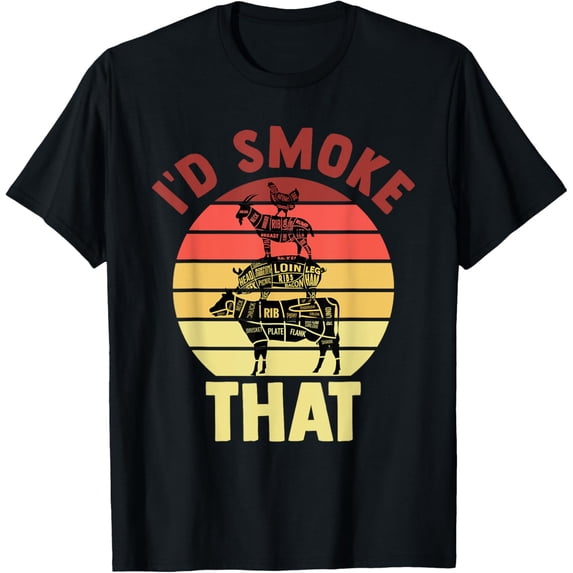 Playful Comfort Tee - Chef I'd Smoke That Grilling Dad Mom BBQ Party Smoker T-Shirt