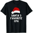 thumbnail image 1 of Playful Comfort Tee - Christmas Santa's Favorite CPA Certified Public Accountant T-Shirt, 1 of 4