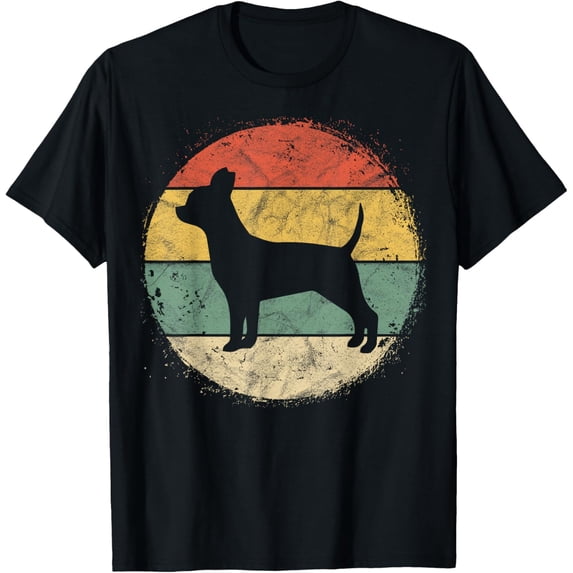 Playful Comfort Tee - Circular Retro Chihuahua Owner Gift Chi-chi Parents Dog Mom T-Shirt