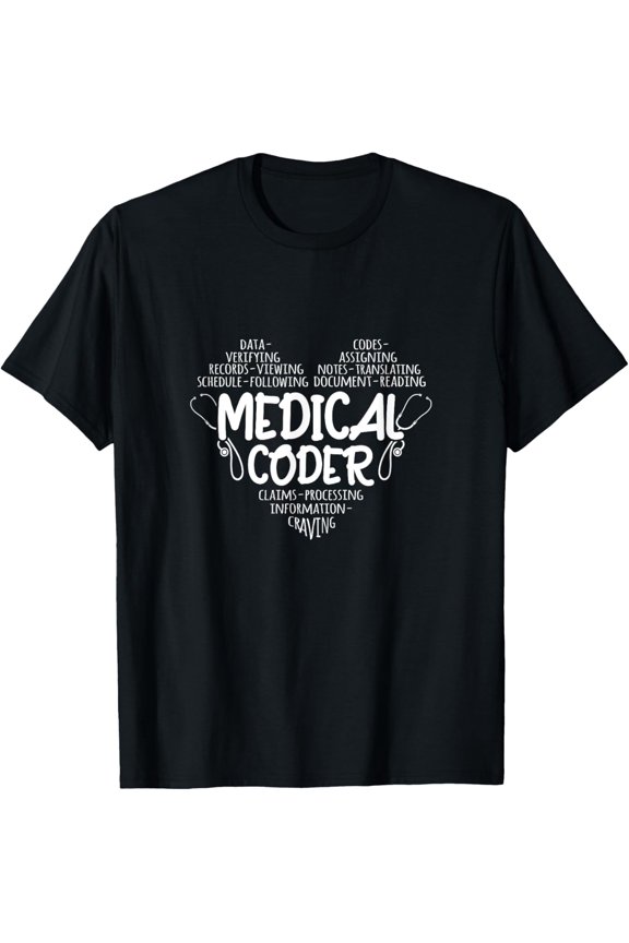 Playful Comfort Tee - Coding Heart Medical Coder T-Shirt