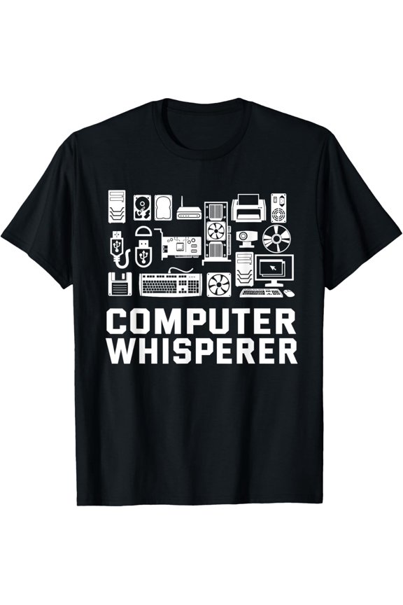 Playful Comfort Tee - Computer Whisperer Tech Support Specialist Technician Geek T-Shirt
