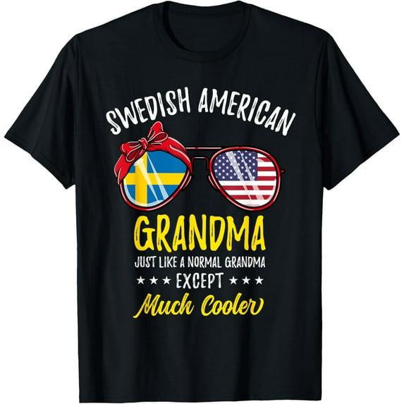 Playful Comfort Tee - Cool Swedish American Grandma Swedish Family T-Shirt