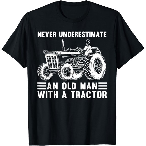 Playful Comfort Tee - Cool Tractor Design For Grandpa Men Tractor Driver Farming T-Shirt