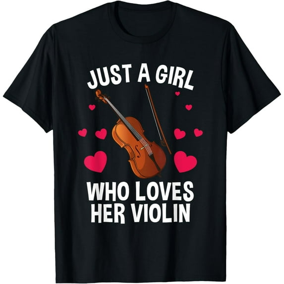 Playful Comfort Tee - Cool Violin For Women Girls Fiddle Music Lover Violin Player T-Shirt